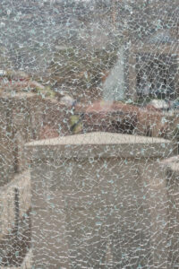 Vitre cassée verre feuilleté